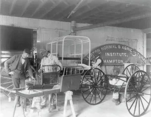 Training College Prints: Hampton Institute, Va. 1899 - Classroom scenes - painting carriages