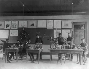 Training College Prints: Hampton Institute, Va. - Plant study lab, 1899 or 1900. Creator: Frances Benjamin Johnston