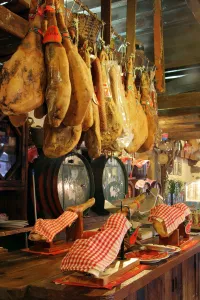 Hams for sale, Casa de Miranda, Puerto de la Cruz, Tenerife, Canary Islands, 2007
