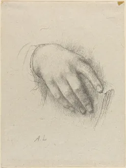 Artists Daughter Prints: The Hand of the Artists Daughter. Creator: Alphonse Legros