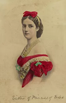 Princess Dagmar Of Denmark Gallery: Hand-colored albumen portrait of Princess Dagmar, 1860-1870. Creator: Unknown