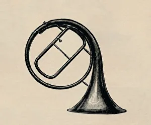 Musical Educator Prints: Hand Horn, 1895. Creator: Unknown
