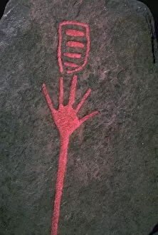 Hand inscribed on stone, Bronze Age