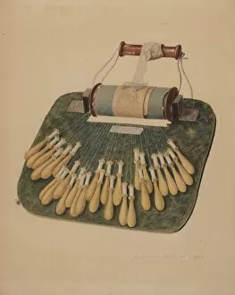 Alexander Anderson Gallery: Hand Lace Loom, 1940. Creator: Alexander Anderson