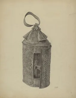 Hand Lantern, c. 1939. Creator: William Schmidt