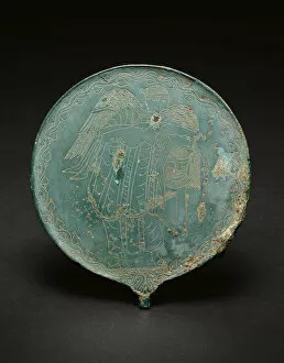Metalwork Gallery: Hand Mirror, 470-450 BCE. Creator: Unknown