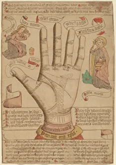 Salvation Prints: The Hand as the Mirror of Salvation, 1466. Creator: Unknown