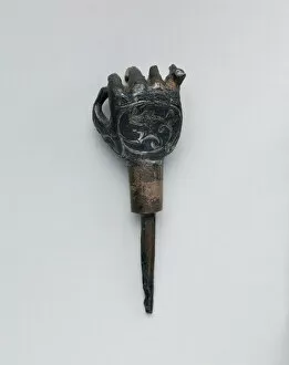 Hand with Niello Decoration, Iran, 11th-12th century. Creator: Unknown