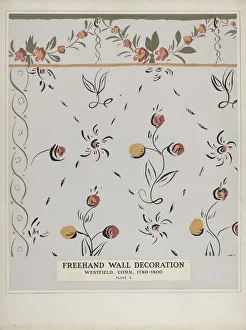 Hand Painted Wall (Detail), c. 1938. Creator: Martin Partyka Hand Painted Wall (Detail), c. 1938. Creator: Martin Partyka