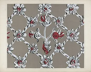 Hand Painted Wall (Detail), c. 1938. Creator: Martin Partyka
