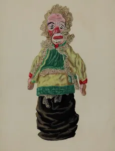 Puppets Prints: Hand Puppet Judy, c. 1936. Creator: Dorothy Brennan