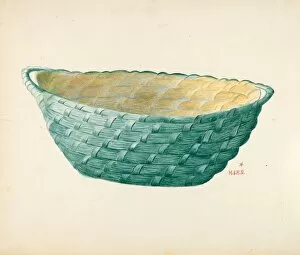 Item Gallery: Hand Made Work Basket, 1935 / 1942. Creator: Margaret Stottlemeyer
