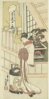 Kimono Gallery: Handayu, An Actor in a Female Role, 1723-1792. Creator: Ippitsusai Buncho