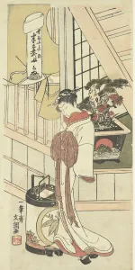 Buncho Gallery: Handayu, An Actor in a Female Role, 1723-1792. Creator: Ippitsusai Buncho