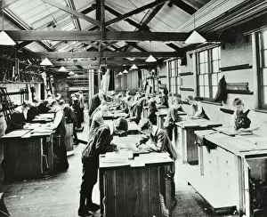 Hackney Prints: Handicraft lesson, Hackney Downs School, London, 1911