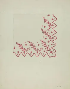 Towner Edith Prints: Handkerchief, c. 1937. Creator: Edith Towner