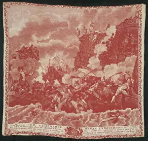 Patriotic Collection: Handkerchief, England, 1794. Creators: Unknown, John Slack
