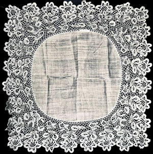 Linen Collection: Handkerchief, England, 1850 / 75. Creator: Unknown