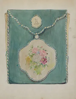 Purses Prints: Handkerchief Folder, c. 1936. Creator: Cecily Edwards