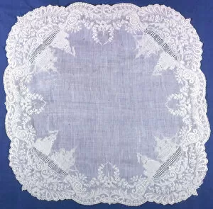 Fashion Accessory Gallery: Handkerchief, France, 1825 / 75. Creator: Unknown