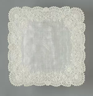 Fashion Accessory Gallery: Handkerchief, France, 19th century. Creator: Unknown