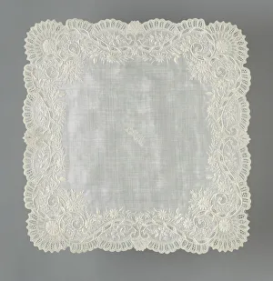 Fashion Accessory Gallery: Handkerchief, France, 19th century. Creator: Unknown