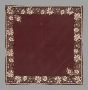 Handkerchief, France, 19th century. Creator: Unknown