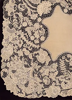 Handmade Prints: Handkerchief of Lace of Irish Manufacture, 1863. Artist: Robert Dudley