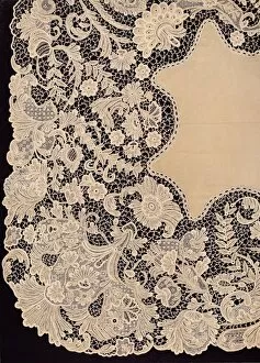 Robert Dudley Collection: Handkerchief of Lace of Irish Manufacture, 1863. Artist: Robert Dudley