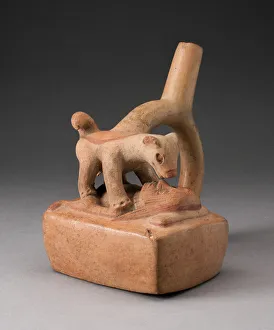 1st Century Ad Prints: Handle Spout Vessel Depicting Bestiality, 100 B. C. / A. D. 500. Creator: Unknown