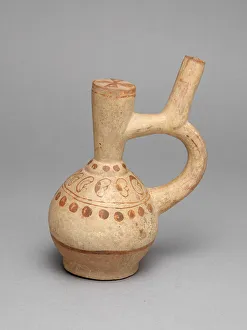 Seed Prints: Handle Spout Vessel Depicting Rows of Beans and Dots