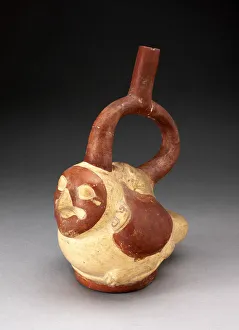 Andean Prints: Handle Spout Vessel in the Form of a Bird, 100 B. C. / A. D. 500. Creator: Unknown