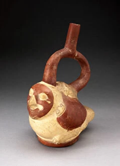Andean Gallery: Handle Spout Vessel in the Form of a Bird, 100 B.C. / A.D. 500. Creator: Unknown