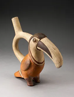 Handle Spout Vessel in Form of a Toucan, 100 B. C. / A. D. 500. Creator: Unknown
