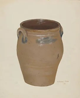 Preserves Prints: Two Handled Preserve Crock, 1936. Creator: Jerome Hoxie