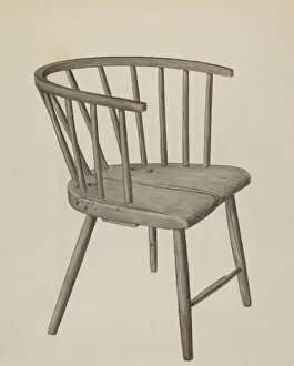 Handmade Gallery: Handmade Arm Chair, c. 1937. Creator: Wilbur M Rice