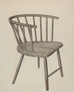 Handmade Prints: Handmade Arm Chair, c. 1937. Creator: Wilbur M Rice