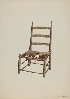 Handmade Prints: Handmade Chair, c. 1938. Creator: Annie B Johnston