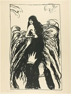 Desire Prints: The Hands, 1895. Creator: Edvard Munch