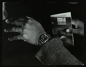 Hertfordshire Gallery: The hands and book of American double bassist Eddie Jones, Welwyn Garden City, Hertfordshire, 1967