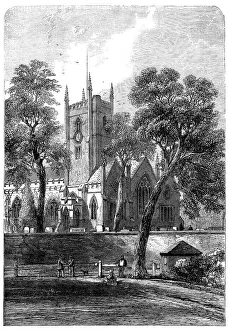 Handsworth Church, Birmingham, the burial-place of James Watt, 1865. Creator: Unknown