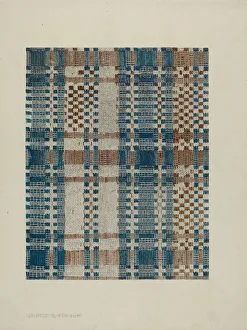 Handwoven Coverlet, c. 1938. Creator: Magnus S. Fossum