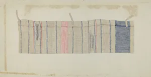Hand Woven Prints: Handwoven Curtain, c. 1936. Creator: Alfred Denghausen