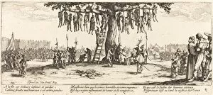 Execution Collection: The Hanging, c. 1633. Creator: Jacques Callot