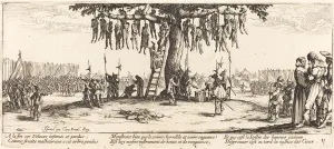 Macabre Prints: The Hanging, c. 1633. Creator: Jacques Callot
