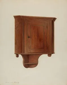 Eisman Harry Prints: Hanging Corner Cupboard, 1941. Creator: Harry Eisman