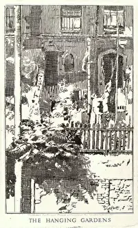 Clothes Line Prints: The Hanging Gardens, 1929. Creator: Walter Richard Sickert