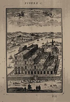 Hanging Gardens of Semiramis, 1683. Artist: Mallet, Alain Manesson (1630-1706) Hanging Gardens of Semiramis, 1683. Artist: Mallet, Alain Manesson (1630-1706)