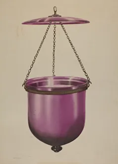 Mauve Prints: Hanging Lamp, 1935 / 1942. Creator: Isidore Steinberg