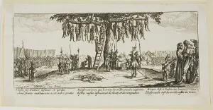 Callot Jacques Prints: The Hanging, plate eleven from The Large Miseries of War, n.d. Creator: Gerard van Schagen